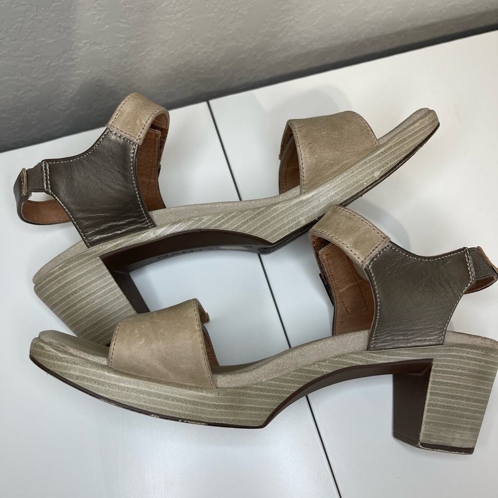 Naot intact khaki pewter mirror shoes